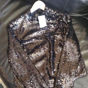 H&M Black Sequin Top